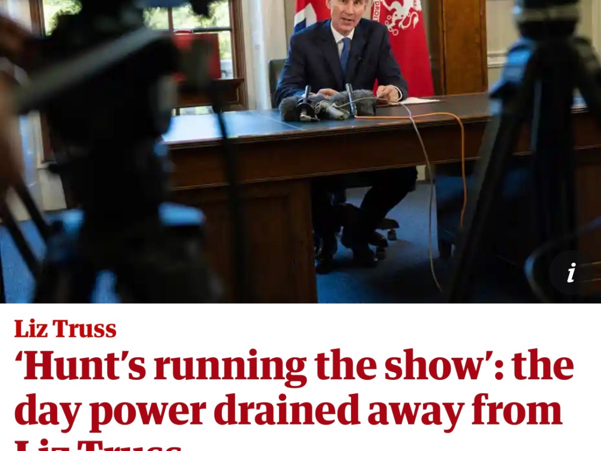 Now another has gone… why is Truss still here.